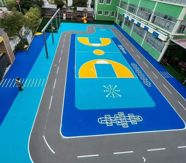 惠州市硅pu球场混合型塑胶跑道 - 方案